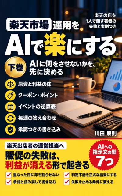 楽天市場運用をAIで楽にする 下巻 の表紙